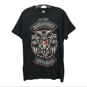 Five Finger Death Punch Black Graphic Band T-shirt Unisex Size M NWOT!